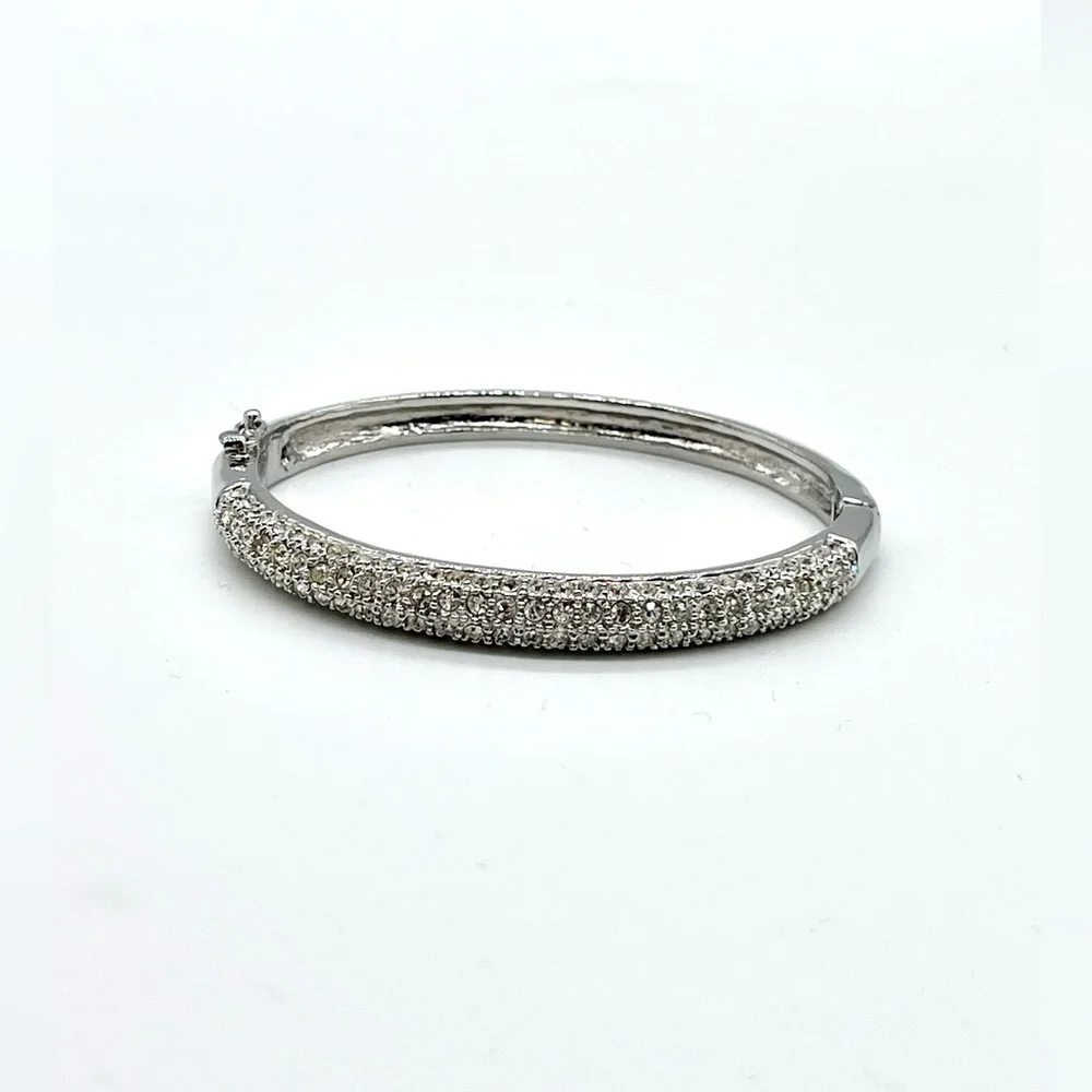 Lia Sophia Silver Played with Crystal Accent Bracelet